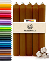 Stabkerzen Natur, 10 Stück, 180mm x 22mm, Durchgefärbt