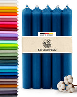 Stabkerzen Petrol, 10 Stück, 180mm x 22mm, Durchgefärbt