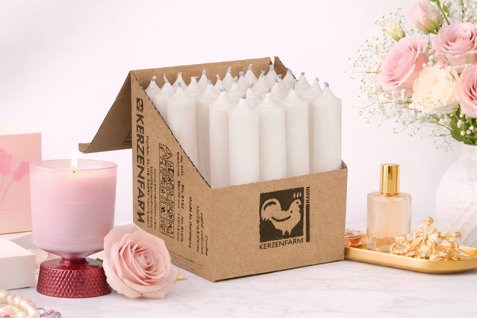 Premium-Spitzkerzen – 25er-Packung